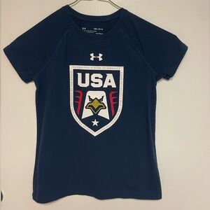 Navy blue Under Armour USA t-shirt size medium.